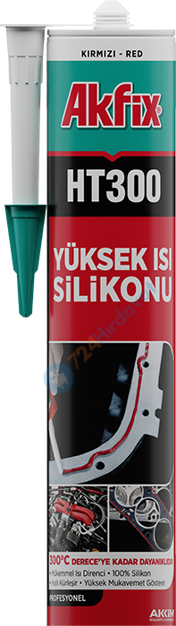Akfix SA075.1 HT300 Yüksek Isı Silikonu 310 ml Kırmızı