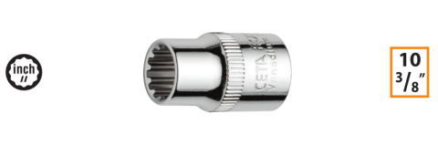Ceta Form C12A-S1932 3/8'' Spline Lokma Anahtar - 19/32''