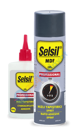 Selsil MDF Kit Hızlı Yapıştırıcı Set 400 ml + 100 Gr
