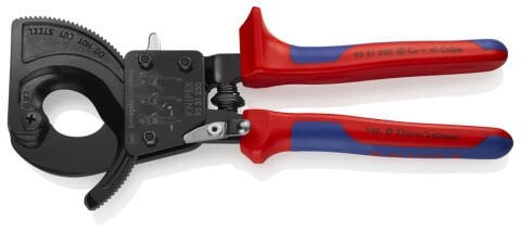Knipex 95 31 250 Cırcır Mekanizmalı Kablo Kesici
