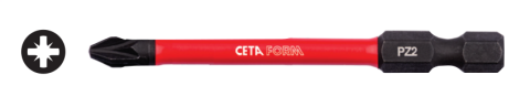 Ceta Form CB/912TM 1/4'' Pozidriv Bits Uç (Darbeli Kullanım) - PZ2x90 mm