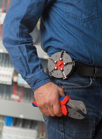 Knipex 97 33 01 3 Çeneli Pabuç Sıkma (Çok İşlevsel Değiştirilebilir Çeneli)