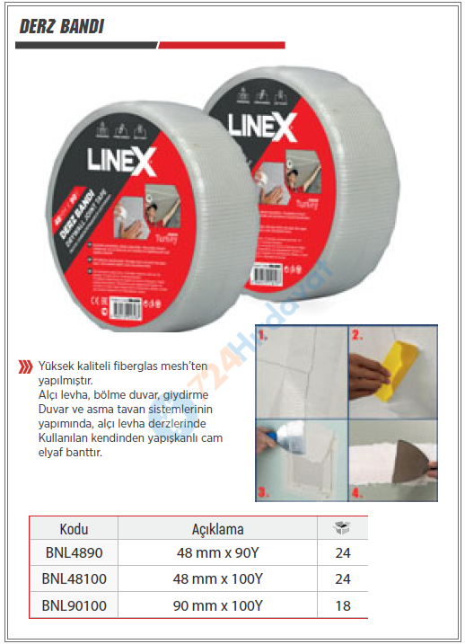 BONDİT BNL48100 LINEX DERZ BANDI 48MM*100Y (90M)/ROLL