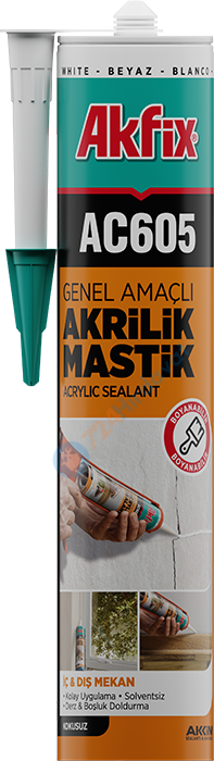Akfix AA002 AC605 Akrilik Mastik 500 gr Beyaz