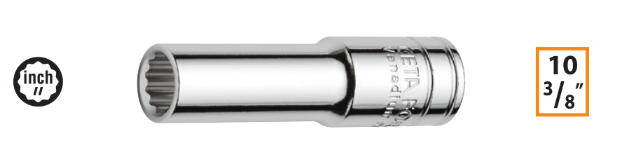 Ceta Form C14A-B0716 3/8'' 12 Köşe (Yıldız) Derin Lokma Anahtar - 7/16''