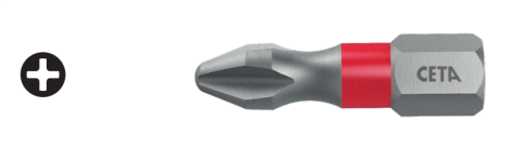 Ceta Form CB/252TC 1/4'' Yıldız Bits Uç (Renk Kodlu) - PH2x25 mm