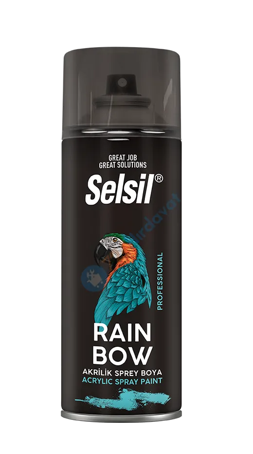 Selsil Isıya Dayanıklı Sprey Boya (690 °C Isıya Dayanıklı Siyah 400 ml RAL9005)