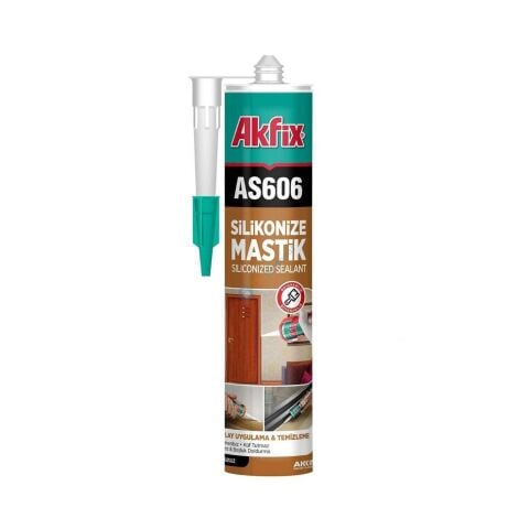 Akfix AA014 AS606 Silikonize Mastik 500 gr Kahve