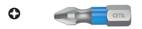 Ceta Form CB/351TC 1/4'' Pozidriv Bits Uç (Renk Kodlu) - PZ1x25 mm