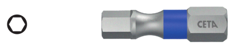Ceta Form CB/1830TC 1/4'' Allen Bits Uç (Renk Kodlu) - 3.0 x 25 mm