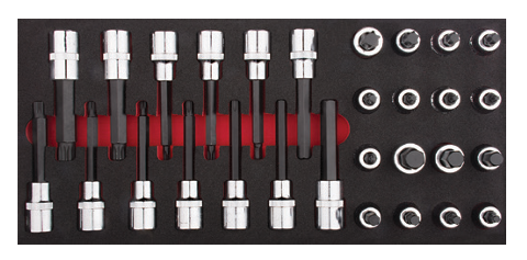 Ceta Form C28S-E29 29 Parça 1/2'' TORX/Allen/XZN Lokmalı Bits Takımı (EVA'lı)