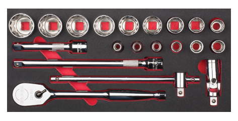 Ceta Form C20-E23H2 23 Parça 1/2'' 6 Köşe Lokma Takımı (EVA'lı)