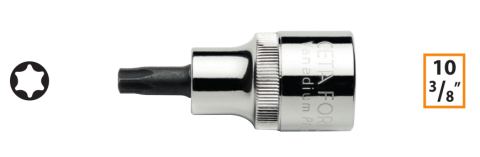 Ceta Form C18S-T10 3/8'' TORX Uçlu Lokma - T10 x 48 mm