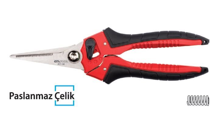 Ceta Form J17-190 Çok Amaçlı Makas- 190 mm (Düz)
