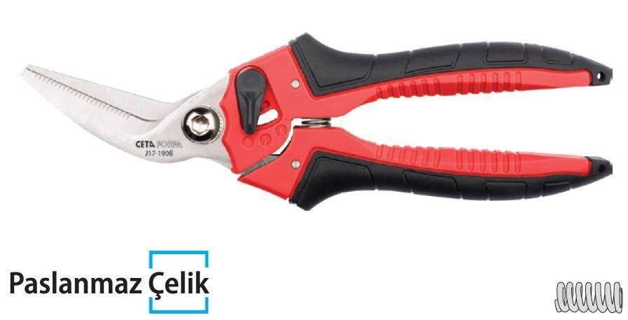 Ceta Form J17-190B Çok Amaçlı Makas- 190 mm (Eğri)
