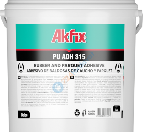 Akfix ADH3121 PU ADH 315 Kauçuk Karo ve Parke Yapıştırıcı 24 kg (21+3)
