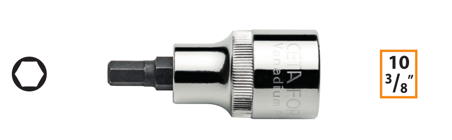 Ceta Form C18S-H10 3/8'' Allen Uçlu Lokma - 10 x 48 mm