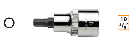 Ceta Form C18S-H10 3/8'' Allen Uçlu Lokma - 10 x 48 mm