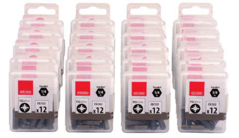 Ceta Form CB/352D 240 Parça 1/4'' Pozidriv Bits Uç Toptan Paketi- CB/352 (PZ2 x 25 mm)