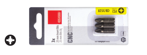 Ceta Form CB/353X 3 Parça 1/4'' Pozidriv  Bits Uç- PZ3 x 25 mm / Kartlı