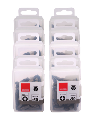 Ceta Form CB/352BD 500 Parça 1/4'' Pozidriv Bits Uç Toptan Paketi- CB/352 (PZ2 x 25 mm)