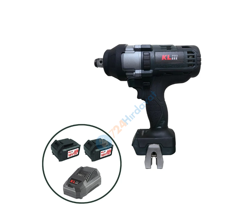 KL PRO KLSS18BHX-50(3/4'') 18V 5.0AH 3/4'' ŞARJLI DARBELİ SOMUN SIKMA KÖMÜRSÜZ
