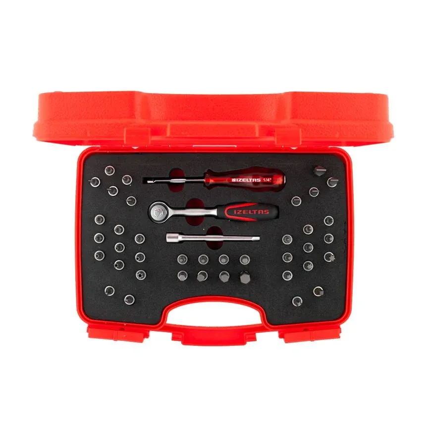 İzeltaş 1/4'' Bits Uçlu Lokma Takımı 42 Parça