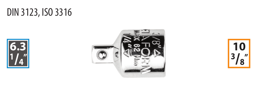 Ceta Form C11-91 3/8'' Lokma Adaptörü (D: 3/8'' ˃ E: 1/4'')
