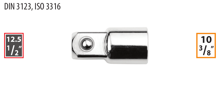 Ceta Form C11-92S 3/8'' Lokma Adaptörü (D:3/8'' < E:1/2'')