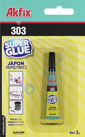 Akfix GA003.4 Süper Japon Yapıştırıcı – 1 gr x 3'lü Paket