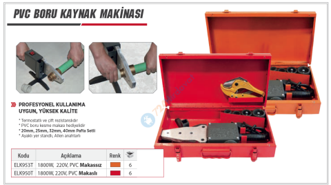 RODEX ELK950T PVC BORU KAYNAK MAKİNASI