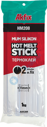 Akfix GA120 Mum Silikon Yapıştırıcı – 8 mm x 300 mm (1 kg Kutulu)