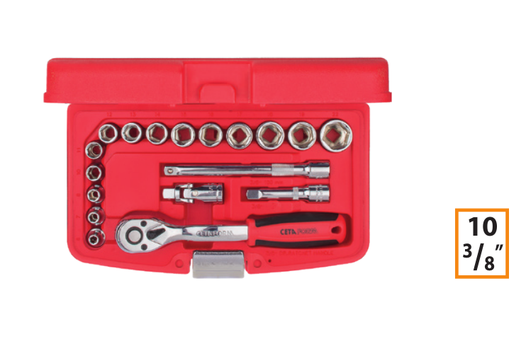 Ceta Form C10-18PH4 18 Parça 3/8'' 6 Köşe Lokma Takımı