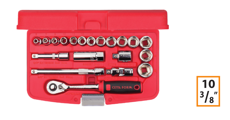 Ceta Form C10-20PH2 20 Parça 3/8'' 6 Köşe Lokma Takımı