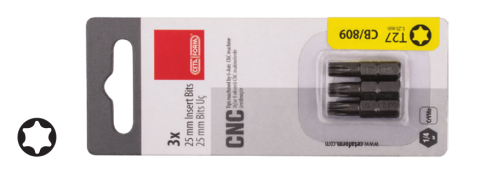 Ceta Form CB/811X 3 Parça 1/4'' TORX Bits Uç - T30 x 25 mm / Kartlı