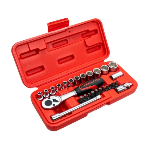 İzeltaş 1/4'' Altı Köşe Lokma Anahtar Ve Bits Set 27 Parça