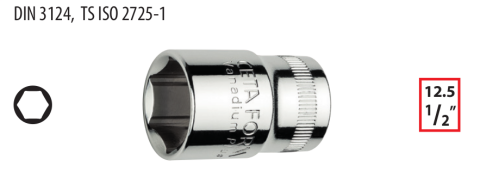 Ceta Form C22-H17 1/2'' 6 Köşe Lokma Anahtar - 17 mm