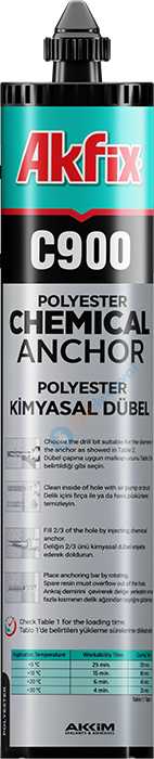 Akfix C900 CA035 Kimyasal Dübel – 345 ml