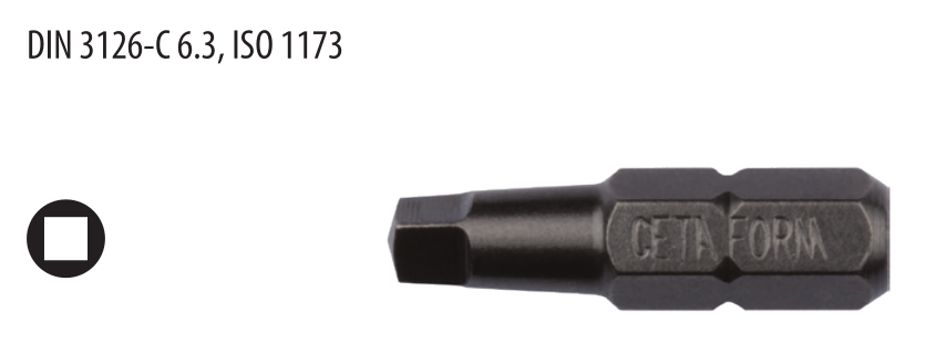 Ceta Form CB/841 1/4'' Kare Bits Uç - NO.1 x 25 mm
