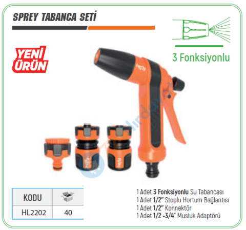 HERLY HL2202 SPREY TABANCA SETİ