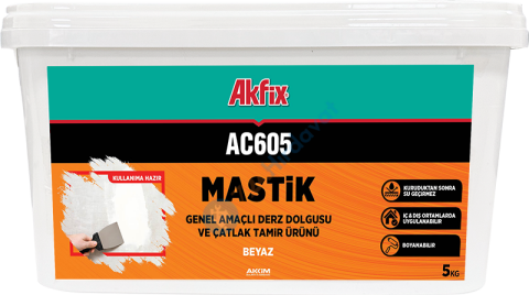 Akfix AC605 AA118 Genel Amaçlı Derz Dolgusu ve Çatlak Tamir Ürünü – 18 kg