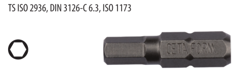 Ceta Form CB/1825 1/4'' Allen Bits Uç - 2.5 x 25 mm