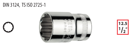 Ceta Form C22-B20 1/2'' 12 Köşe (Yıldız) Lokma Anahtar - 20 mm