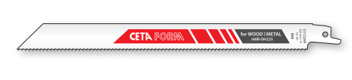 Ceta Form J40R-DH225 Tilki Kuyruğu Bıçağı (Metal ve Ahşap için) - 5'li Paket
