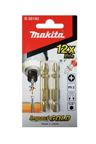 Makita B 39160 2 Adet Impact Gold Ph2 50mm Mıknatıslı Vidalama Bits Uç