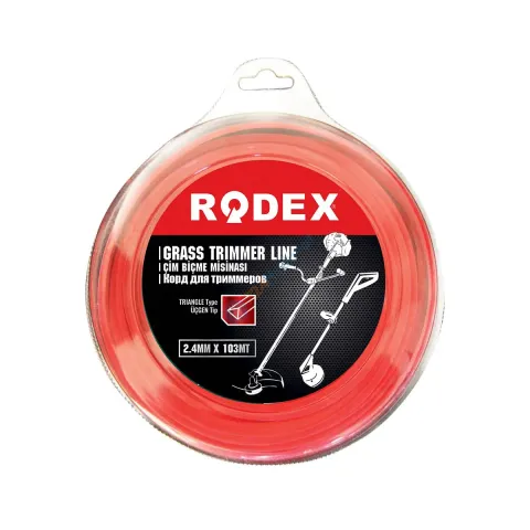 RODEX TIRPAN MİSİNASI KIRMIZI ÜÇGEN 3.3MMX55M BLISTER (10/20)