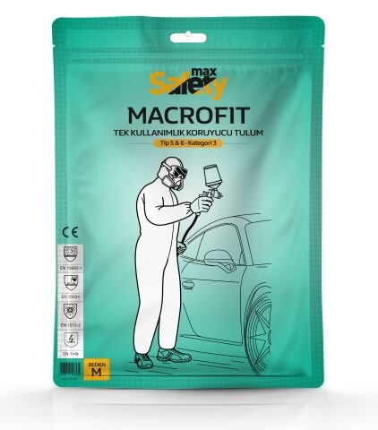 Maxsafety Macrofit-M Disposable Coveralls Koruyucu Tulum