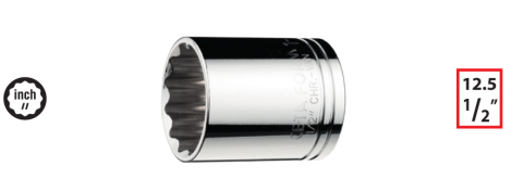 Ceta Form C22A-B03 1/2'' 12 Köşe (Yıldız) Lokma Anahtar - 3/8''
