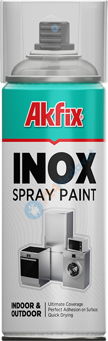 Akfix SPINOX İnox Sprey Boya Paslanmaz Çelik Efekt