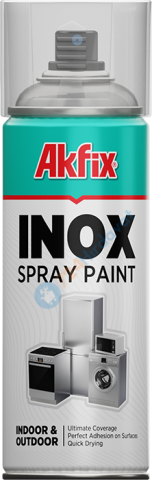 Akfix SPINOX İnox Sprey Boya Paslanmaz Çelik Efekt